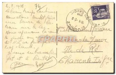 Saint-Jorioz (Alta Saboya) — Lago de Annecy — El Lago y el Roc de Chère — Reverso