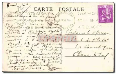 Le Buet e Le Couteray (Vallorcine, Alta Savoia) — vista panoramica — editore non visibile — Verso