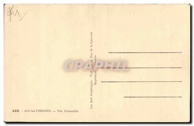 Aix-les-Thermes — Vista geral — Les Arts Graphiques - Toulouse — Verso