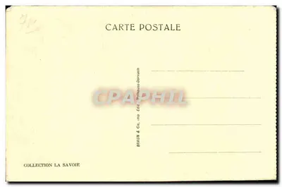 Servoz e a Cadeia dos Aravis — vista panorâmica — série 12166, edição Braun & Cie, impressão Dornach — Verso