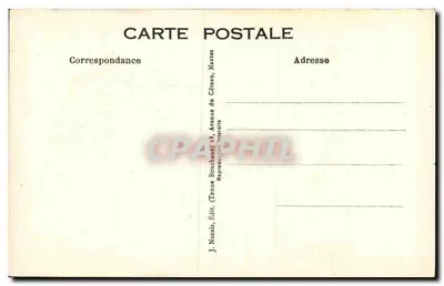 Soldados y civil — El billete de alojamiento — J. Nozais, Editor (Tenue Bouchaud) 18, Avenue du Côteau, Nantes — Reverso