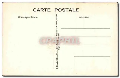 A Corvée — caricatura de trabalho forçado — J. Nozais, Édit. (Tenne Bouchaud) 18, Avenue du Côteau, Nantes — Verso