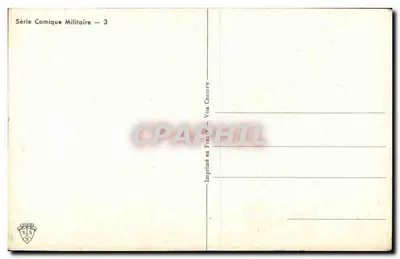 Soldado e camponês — banho de pés — Série Comique Militaire — 3 — Verso