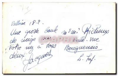 O Rio em Valloire (1430) — Vista geral e Orey du Quart (2535) — Carta postal — Verso