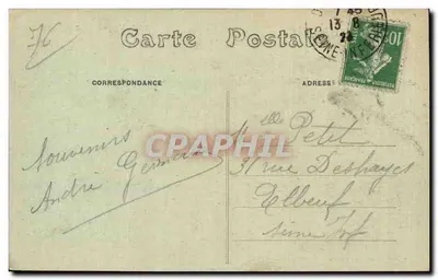 Dieppe — Kasyno i plaża — L. Vidière, wydawca — Dieppe, nr 2442 — Rewers