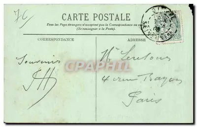 Dieppe — Przybycie "La France" — LL. n°88 — Rewers