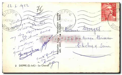 Dieppe (S.-Inf.) - Le Chenal — Editore: Éd. CALF, 47, rue St-Honoré - Parigi — Verso
