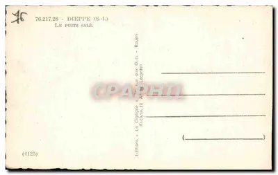 Le Puits Salé — Dieppe (S.-I.) — Wydawnictwo La Cigogne — Rewers