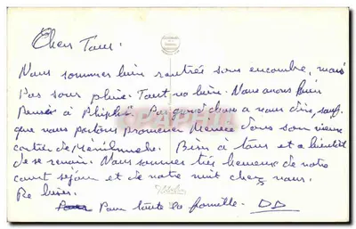 Estação rodoviária e ferroviária — caricatura de um agente pedindo paciência — Paul Ordnet, editor desconhecido — Verso