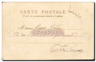 Dwie samochodowe kolizje — Raphaël Tuck & Fils, seria 174, nr 12 — Rewers