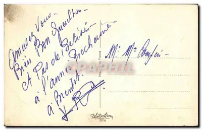 Kobieta obok samochodu z policjantem — Zakaz parkowania — Phototachrom 374 — Rewers