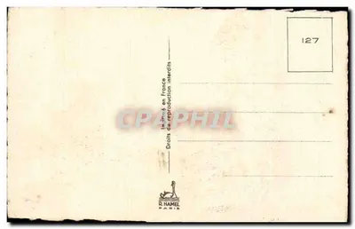 Dziewczynka z wózkiem kwiatów — Urodziny — R. Hamel Paryż n°127 — Rewers