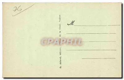 Dieppe - Os Chalés, frente ao mar — n° 21 — G. Artaud, editor, Nantes — Verso