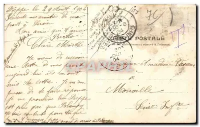 Dieppe — Estatua de Duquesne y Plaza Nacional — V.P. Paris. No. 19 — Reverso