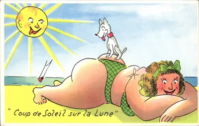 Copa de Sol na Lua — ilustração humorística — editor não visível