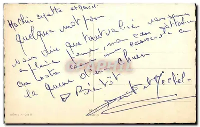 Banhistas no mar — caricatura humorística — Série N° 035, editada em Paris — Verso