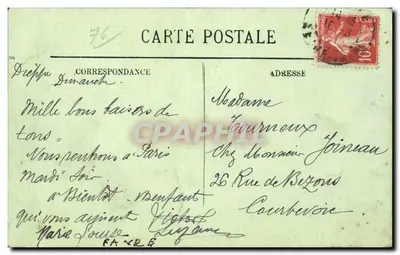 Dieppe — O Casino e o Castelo — LL — Verso