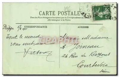 Dieppe — Widok na przystani podczas silnych pływ — LL. n° 98 — Rewers