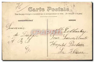 Dieppe — Vista generale — Editore Z. Lefebvre, n°12 — Verso