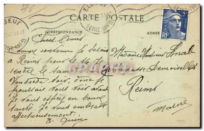 Elbeuf-Saint-Aubin — Katedra — Wydawca C.P.R. nr 21 — Rewers