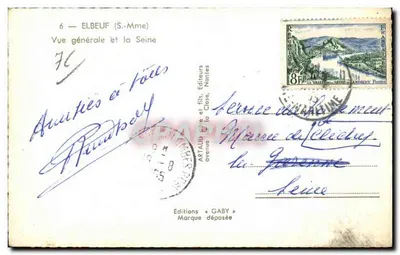 Ogólny widok rzeki Seiny i brzegów — Wydawnictwo Gaby, Nantes — Rewers
