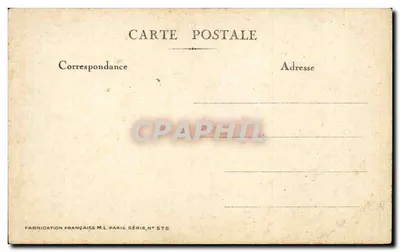 Rosto de mulher — caricatura — Fabricação Francesa M.L. Paris, série n° 575 — Verso