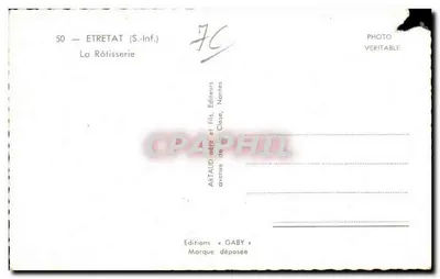 Etretat (S.-Inf.) — La Rôtisserie — Edities Gaby — Achterkant