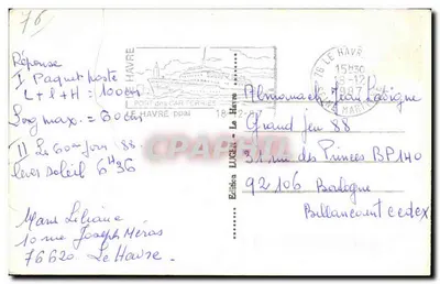 ÉTRETAT — Ogólny widok z Chambres des Demoiselles — C.M., Le Havre — Rewers