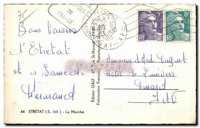Étretat — Rynek — Wydawnictwo GALF — Rewers