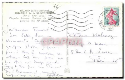 Fécamp (Seine-Maritime) — Abadía de la Santa Trinidad — Restos de la abadía original (finales del siglo XI) — Reverso