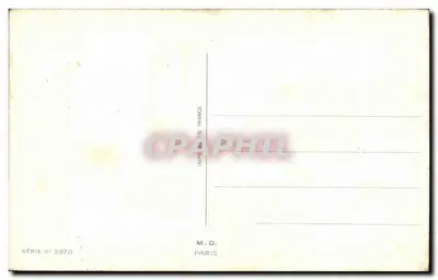 Dziewczynka z koszykiem róż — Urodziny — M.D. Paris, seria n°2970 — Rewers
