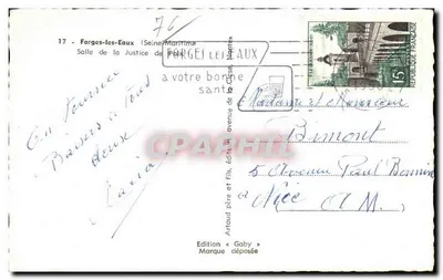 Casa com colmios e estufa — Forges-les-Eaux — Edição Gaby — Verso