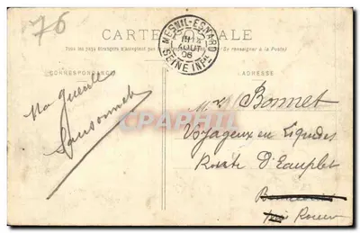 Forges-les-Eaux (S.-I.) — Teil des Lac de l'Établissement thermal — Edition V° G. Beaudoin, Gournay-en-Bray (S.-Inf.) — Rückseite