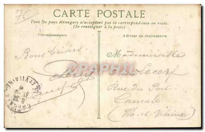 Le Havre - Basen Handlowy — widok portu z łodziami — wydawca L.V. nr 1016 — Rewers