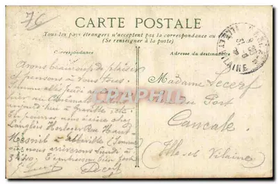 Le Havre — A Ense das Pescadoras — editor anônimo, número de série não visível — Verso