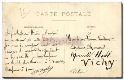 Le Havre — Plac Gambetta i Ulica Paryska — C.V. 2120 — Rewers