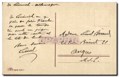 Soldato e donna — caricatura umoristica — H. Reinhardt, serie 17 — Verso