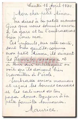 Crianças tocando música — Madame a marquesa — editor L'Écho de Paris, n° 750443 — Verso
