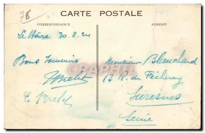 Le Havre — Basen Handlowy — G. F., Le Havre — Rewers