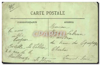 Le Havre — La Caserne Éblé — LL. n°260 — Verso