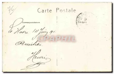 Le Havre — Wypuszczenie łodzi ratunkowej — Sloop w stanie zagrożenia — P.A. n°170 — Rewers