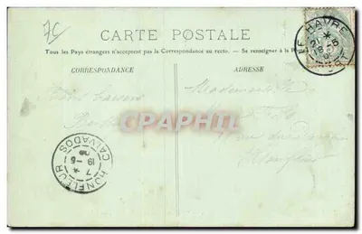 Le Havre — Companhia Transatlântica — 'La Lorraine' — O Salão — LL. — N°68 — Verso