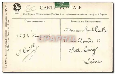 Le Havre — Bassin de l'Éure — Eug. Bompier — Verso
