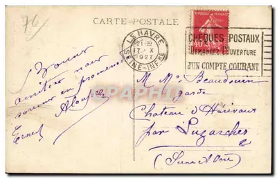 Le Havre - Fontanna na placu Carnot — wydawca nieznany, n°4 — Rewers