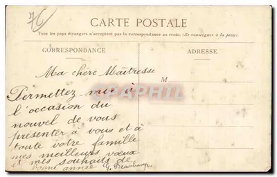 Du Havre — vista portuária com barcos a vela — P. L. D. Depositado — Verso