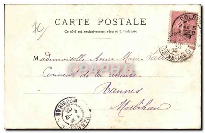 Femme en coiffe traditionnelle tenant un panier — La Normandie — La C.P.A. Paris, n°15 — Verso
