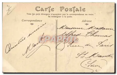 Le Tréport — Farol e barcos a vela — J. Jelis — Verso