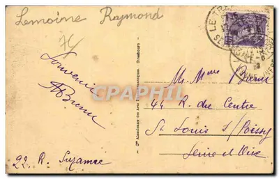Le Tréport — O Ponte Giratório — Editor LU, n° 226 — Verso