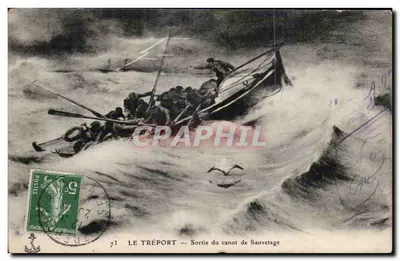 Le Tréport — Saída do barco de salvamento — editor desconhecido, n°73