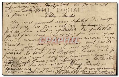 Soldados em acampamento — cena de vida militar — cartão postal datado 30-10-21 — Verso